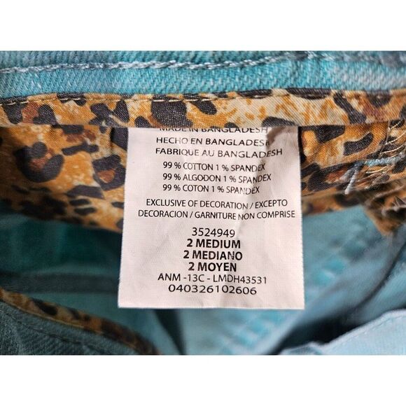 Lee Womens Size 2 Medium Gold Label Aqua Blue Green Denim Jeans - Picture 6 of 12